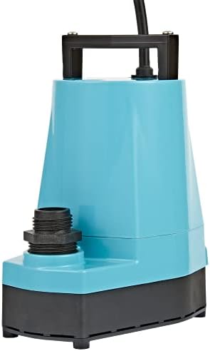 Little Giant 5-MSP 115-Volt, 1/6 HP, 1500 GPH Aluminum Manual Utility Pump, 10-Ft. Cord, Blue, 505723