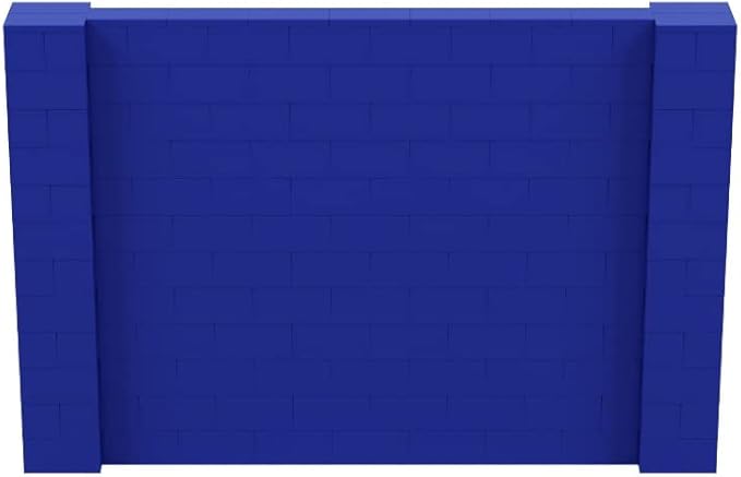 EverBlock 9' x 6' Wall Kit | Modular Building Blocks | Wall System for Building, Display & Structures | Room Divider & Partition | Easy to Connect & Reuse | Indoor & Outdoor Use | Blue