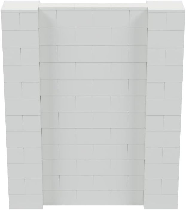 EverBlock 5' x 6' Wall Kit | Modular Building Blocks | Wall System for Building, Display & Structures | Room Divider & Partition | Easy to Connect & Reuse | Indoor & Outdoor Use | Light Gray