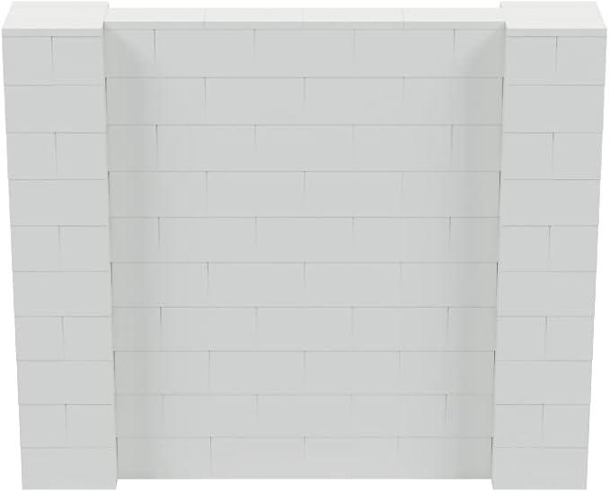 EverBlock 6' x 5' Wall Kit | Modular Building Blocks | Wall System for Building, Display & Structures | Room Divider & Partition | Easy to Connect & Reuse | Indoor & Outdoor Use | Light Gray