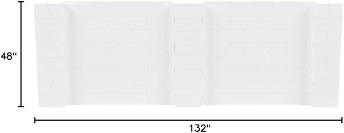 EverBlock 11' x 4' Wall Kit | Modular Building Blocks | Wall System for Building, Display & Structures | Room Divider & Partition | Easy to Connect & Reuse | Indoor & Outdoor Use | White