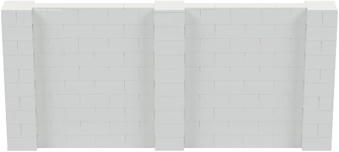 EverBlock 11' x 5' Wall Kit | Modular Building Blocks | Wall System for Building, Display & Structures | Room Divider & Partition | Easy to Connect & Reuse | Indoor & Outdoor Use | Light Gray