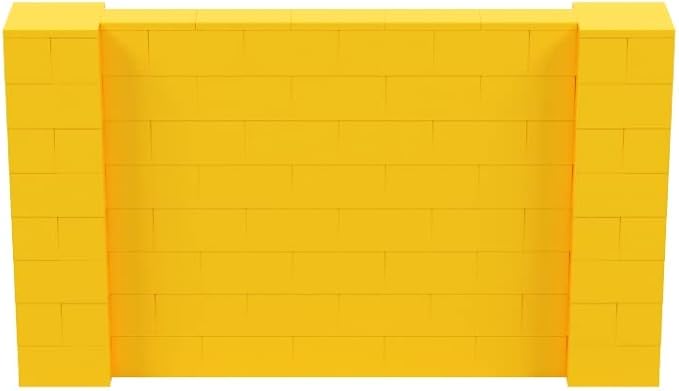EverBlock 7' x 4' Wall Kit | Modular Building Blocks | Wall System for Building, Display & Structures | Room Divider & Partition | Easy to Connect & Reuse | Indoor & Outdoor Use | Yellow
