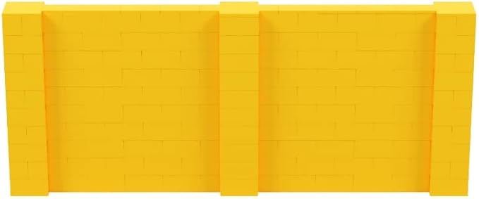 EverBlock 12' x 5' Wall Kit | Modular Building Blocks | Wall System for Building, Display & Structures | Room Divider & Partition | Easy to Connect & Reuse | Indoor & Outdoor Use | Yellow