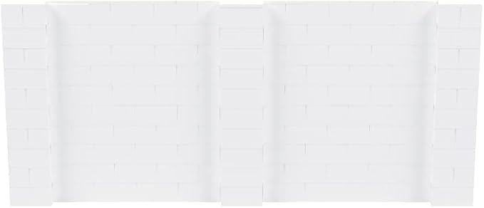 EverBlock 11' x 5' Wall Kit | Modular Building Blocks | Wall System for Building, Display & Structures | Room Divider & Partition | Easy to Connect & Reuse | Indoor & Outdoor Use | White