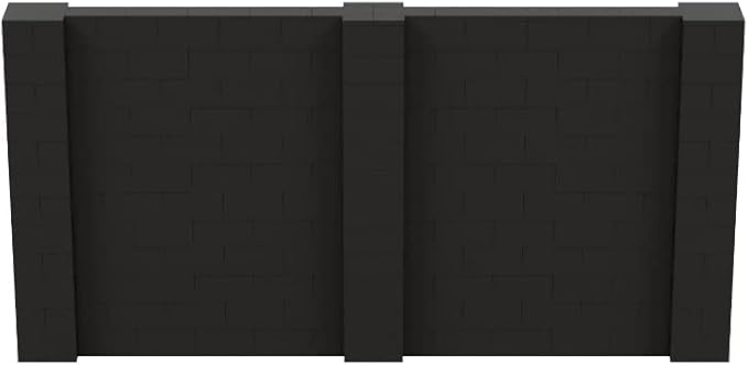 EverBlock 12' x 6' Wall Kit | Modular Building Blocks | Wall System for Building, Display & Structures | Room Divider & Partition | Easy to Connect & Reuse | Indoor & Outdoor Use | Black