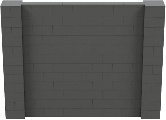 EverBlock 8' x 6' Wall Kit | Modular Building Blocks | Wall System for Building, Display & Structures | Room Divider & Partition | Easy to Connect & Reuse | Indoor & Outdoor Use | Dark Gray