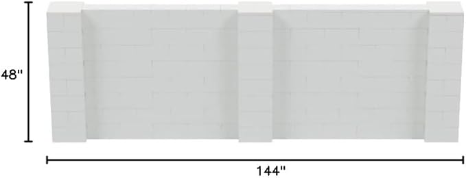 EverBlock 12' x 4' Wall Kit | Modular Building Blocks | Wall System for Building, Display & Structures | Room Divider & Partition | Easy to Connect & Reuse | Indoor & Outdoor Use | Light Gray
