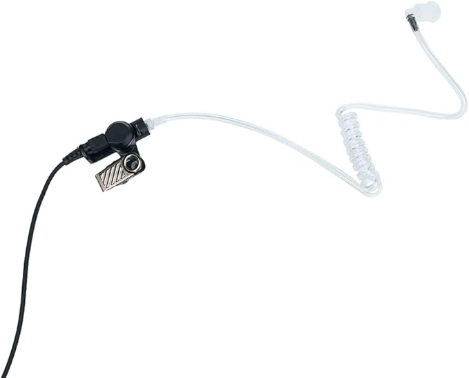 Earpiece Headset with MIC PTT 1 PIN 2.5MM for Motorola Talkabout Walkie Talkie 2 Way Radio MR350R MD200TPR MH230R MS350R MT350R MG160A MH230TPR with Covert Acoustic Tube