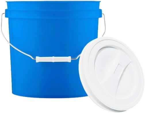 House Naturals 2 Gallon Buckets pails with Lids - Food Grade - BPA Free Plastic containers -(Pack of 3) Made in USA