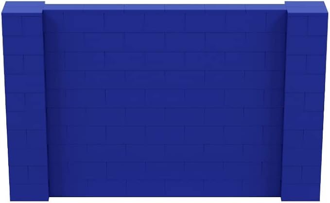 EverBlock 8' x 5' Wall Kit | Modular Building Blocks | Wall System for Building, Display & Structures | Room Divider & Partition | Easy to Connect & Reuse | Indoor & Outdoor Use | Blue