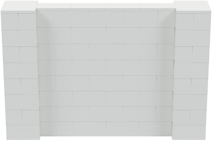 EverBlock 6' x 4' Wall Kit | Modular Building Blocks | Wall System for Building, Display & Structures | Room Divider & Partition | Easy to Connect & Reuse | Indoor & Outdoor Use | Light Gray