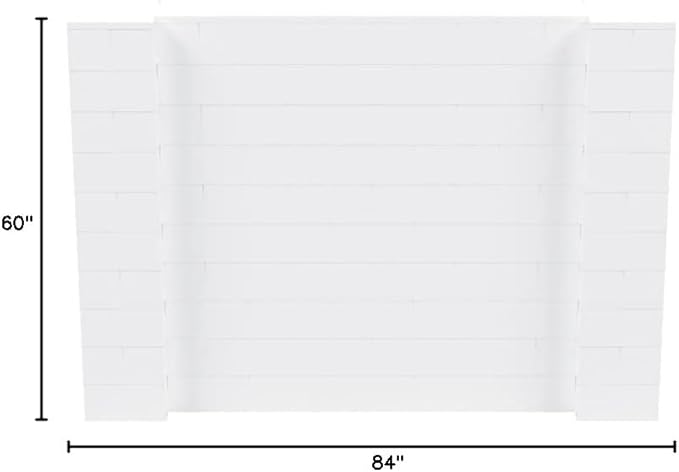 EverBlock 7' x 5' Wall Kit | Modular Building Blocks | Wall System for Building, Display & Structures | Room Divider & Partition | Easy to Connect & Reuse | Indoor & Outdoor Use | White