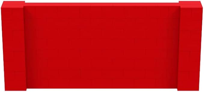 EverBlock 9' x 4' Wall Kit | Modular Building Blocks | Wall System for Building, Display & Structures | Room Divider & Partition | Easy to Connect & Reuse | Indoor & Outdoor Use | Red