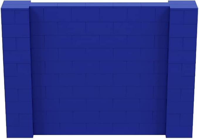 EverBlock 7' x 5' Wall Kit | Modular Building Blocks | Wall System for Building, Display & Structures | Room Divider & Partition | Easy to Connect & Reuse | Indoor & Outdoor Use | Blue