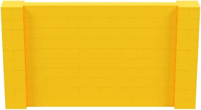 EverBlock 9' x 5' Wall Kit | Modular Building Blocks | Wall System for Building, Display & Structures | Room Divider & Partition | Easy to Connect & Reuse | Indoor & Outdoor Use | Yellow