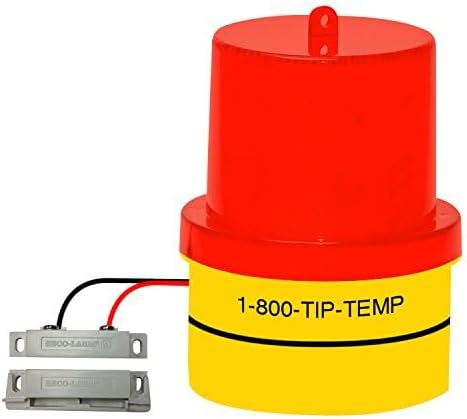 Door Ajar Warning Light: Open, Freezer, Warehouse or Window Warning Signal Light with 20 Ft. Extension Wire, Magnetic Base and Free Batteries
