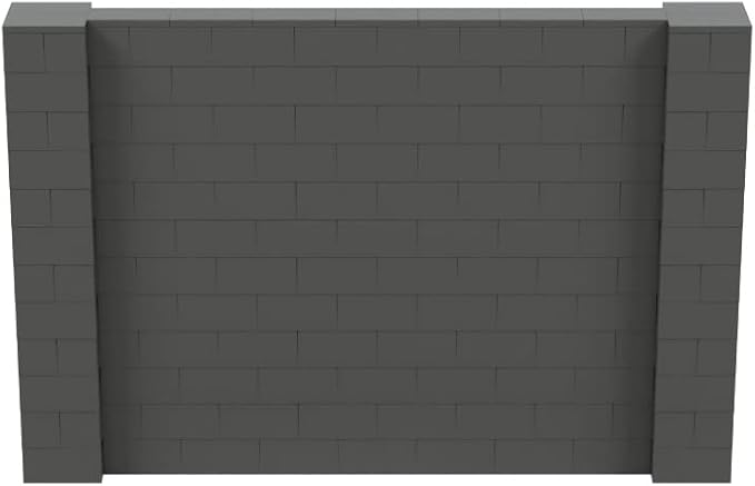 EverBlock 9' x 6' Wall Kit | Modular Building Blocks | Wall System for Building, Display & Structures | Room Divider & Partition | Easy to Connect & Reuse | Indoor & Outdoor Use | Dark Gray