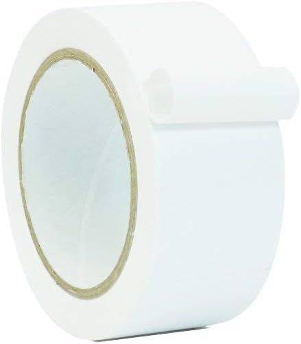 WOD VTCP366 White Pinstriping Dance Floor Vinyl Tape, 3 inch x 36 yds. Marking Tape for School Gym, Warehouse, Parking Spaces and More