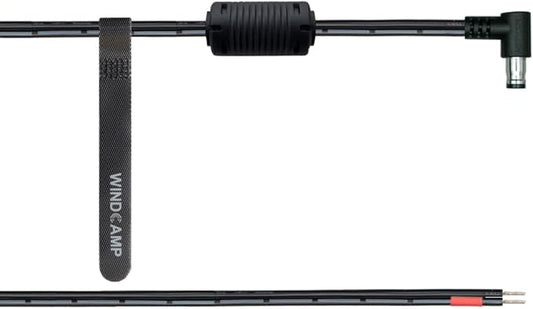 WINDCAMP DC Power Cable Compatible with YAESU FTX-1F with Ferrite Core, 3.28FT Length, AWG18 (FTX-1-DC)