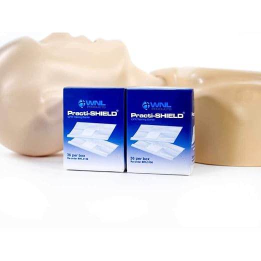WNL Products WL3136-2PACK CPR Practi-Shield Manikin Training Protector - 72 Shields