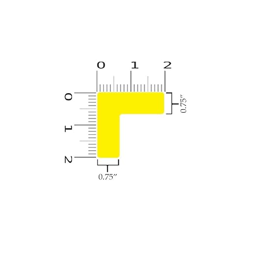 5S Location Marking Corner- (Various Sizes Available) Durable L Shaped Floor Marker by Graphical Warehouse- Vibrant Colors, Rounded Corners (2x2x0.75" (25 Pack), Yellow)