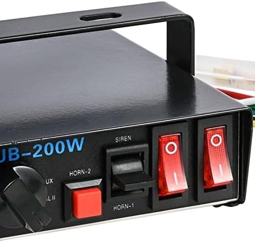 9 Tone 12V 200W Police Warning Emergency Siren PA System - [Handheld Microphone] &[120-150dB] Extra Slim Speaker PA System Kit for Firefighter Ambulance Vehicles Truck SUV ATV UTV ﻿ ﻿