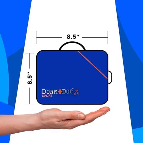 DormDoc Sports Pack First Aid Kit – Compact Emergency Medical Kit for Sports – with Bandages, OTC Medicines for Relief, Gauze, Quick Care Set – Portable Health Kit - 125 PCS, Blue