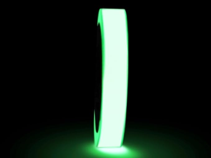 WOD GDT6 Glow in The Dark Tape Safety Grade Photoluminescent, 3/4 inch x 50 yds - for Labeling Safety Signs and Emergency Exits, Green