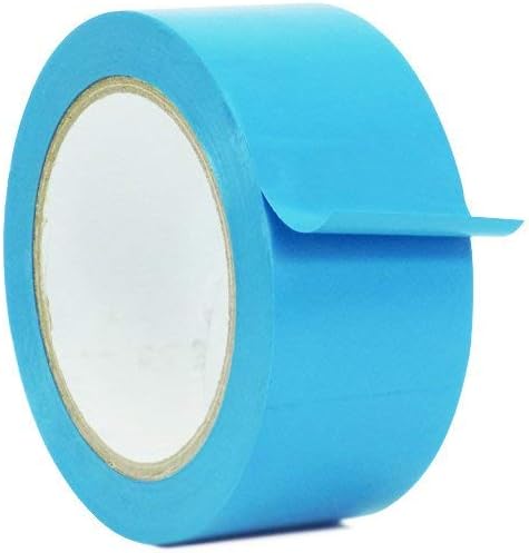 WOD VTCP366 Sky Blue Pinstriping Dance Floor Vinyl Tape, 3 inch x 36 yds. Marking Tape for School Gym, Warehouse, Parking Spaces and More