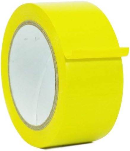 WOD VTCP366 Yellow Pinstriping Dance Floor Vinyl Tape, 2 inch x 36 yds. Marking Tape for School Gym, Warehouse, Parking Spaces and More