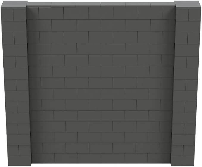EverBlock 8’ x 7’ Wall Kit | Modular Building Blocks | Wall System for Building, Display & Structures | Room Divider & Partition | Easy to Connect & Reuse | Indoor & Outdoor Use | Dark Gray