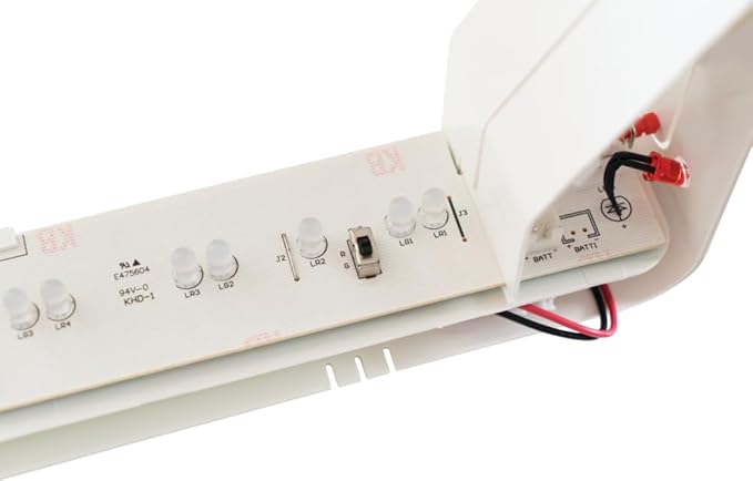 Lithonia Lighting Single-Sided LED Exit Sign, Thermoplastic Construction, Switchable Red and Green Colors, AC Power, Includes Extra Faceplate, White (EXRG M6)