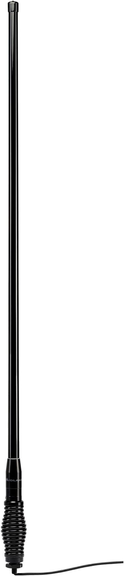 Midland - MXAT04VP-6.6dB Heavy-Duty Bull Bar Antenna with Spring Base Micromobile - 47.5” with 462-468 MHz Frequency - Long Range GMRS Communication - Overlanding Off-Roading - (Bundle)