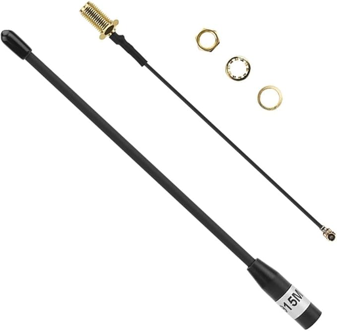 915MHz 10DBi Outdoor Antenna - Copper Construction Weather-Resistant RF Male Connector U.FL IPX Feeder Cable For Handheld Two-Way Radio Scanner Industrial Use