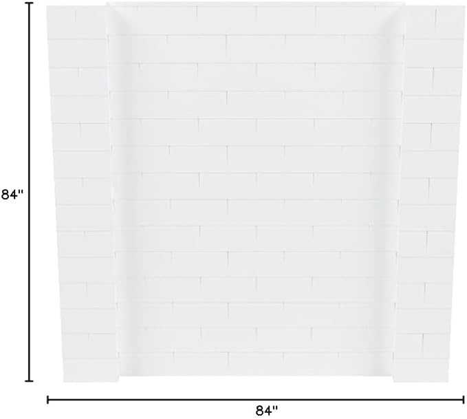EverBlock 7’ x 7’ Wall Kit | Modular Building Blocks | Wall System for Building, Display & Structures | Room Divider & Partition | Easy to Connect & Reuse | Indoor & Outdoor Use | White