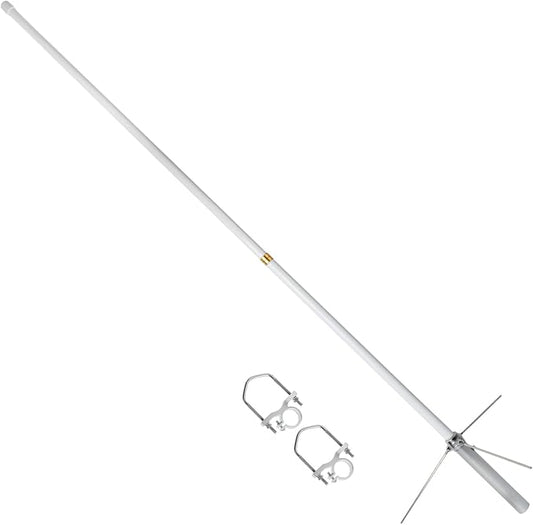 FB17UV Dual Band 2M/70CM Fiberglass 4.5/7.2dBi 66in. UHF-Female(SO239) Base Outdoor Roof Antenna with Bracket Mount for Kenwood Yaesu Motorola Icom Mobile Radio Transceiver