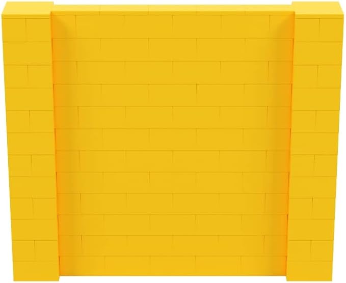 EverBlock 7' x 6' Wall Kit | Modular Building Blocks | Wall System for Building, Display & Structures | Room Divider & Partition | Easy to Connect & Reuse | Indoor & Outdoor Use | Yellow