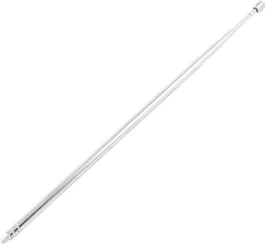 uxcell 4-Section Telescopic Antenna, 43cm Universal TV/FM Radio Antenna Replacement, 3mm Threaded Mouth, Silver