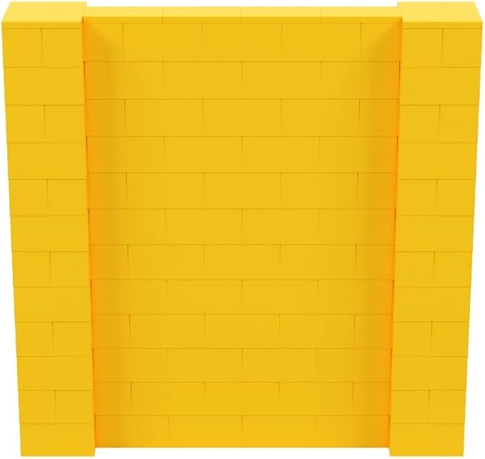 EverBlock 6' x 6' Wall Kit | Modular Building Blocks | Wall System for Building, Display & Structures | Room Divider & Partition | Easy to Connect & Reuse | Indoor & Outdoor Use | Yellow