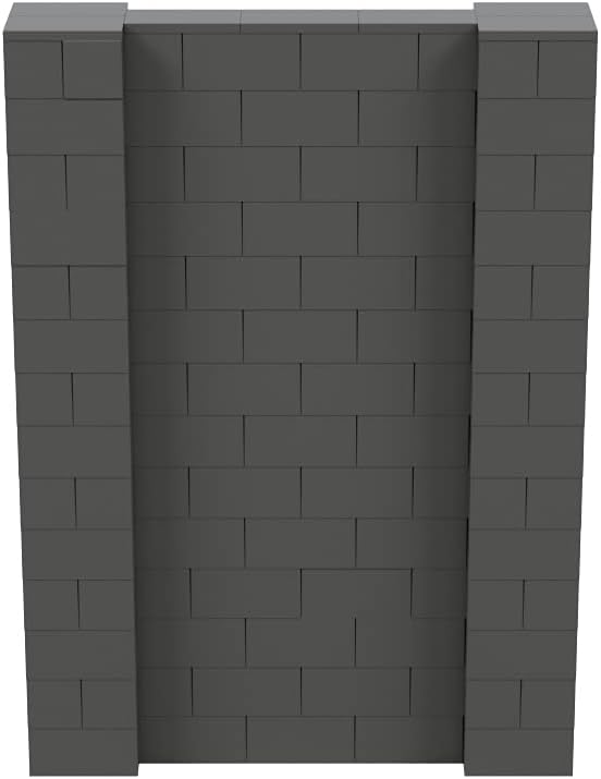 EverBlock 5’ x 7’ Wall Kit | Modular Building Blocks | Wall System for Building, Display & Structures | Room Divider & Partition | Easy to Connect & Reuse | Indoor & Outdoor Use | Dark Gray