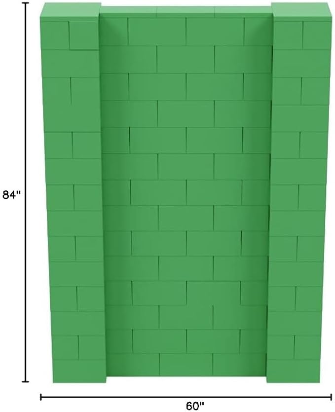 EverBlock 5’ x 7’ Wall Kit | Modular Building Blocks | Wall System for Building, Display & Structures | Room Divider & Partition | Easy to Connect & Reuse | Indoor & Outdoor Use | Green