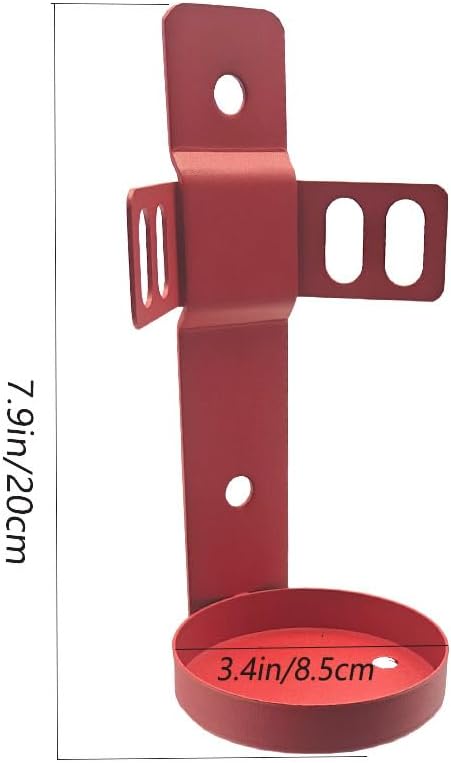 Fire Extinguisher Mount,Wall Mounted Metal Bracket,Compatible with 2.5 lb Fire Extinguishers, Red Powder Layer (2.5LB red 1pcs)