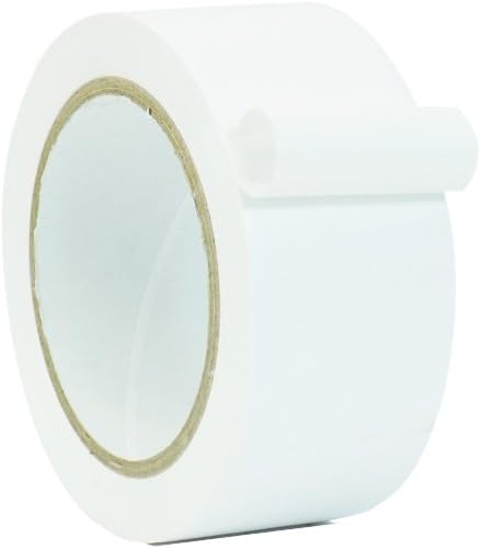 WOD VTCP366 White Pinstriping Dance Floor Vinyl Tape, 4 inch x 36 yds. Marking Tape for School Gym, Warehouse, Parking Spaces and More