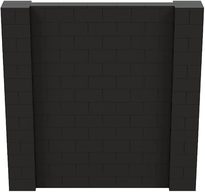 EverBlock 7’ x 7’ Wall Kit | Modular Building Blocks | Wall System for Building, Display & Structures | Room Divider & Partition | Easy to Connect & Reuse | Indoor & Outdoor Use | Black