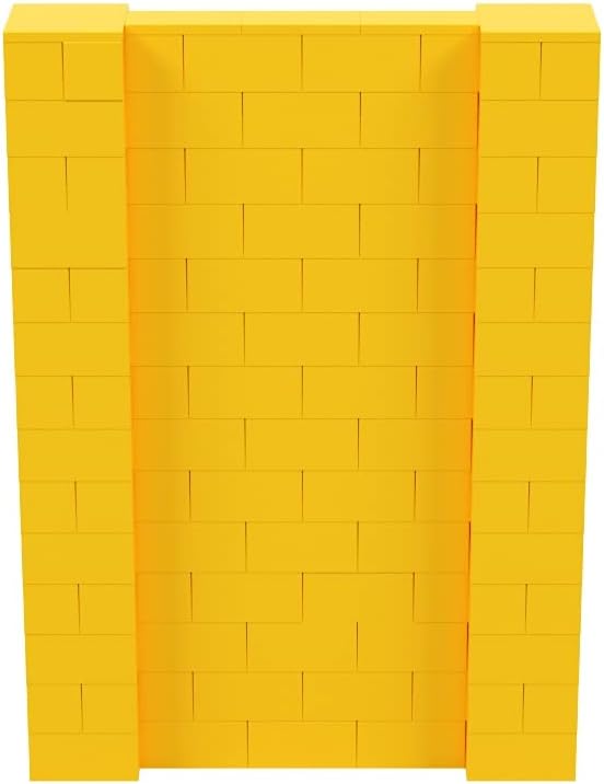 EverBlock 5’ x 7’ Wall Kit | Modular Building Blocks | Wall System for Building, Display & Structures | Room Divider & Partition | Easy to Connect & Reuse | Indoor & Outdoor Use | Yellow