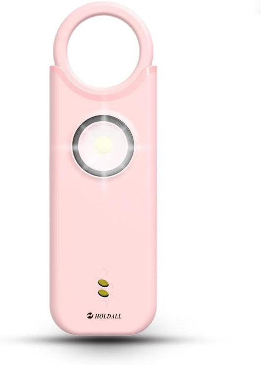 Personal Safety Alarm for Women–135dB Loud Siren with Strobe Light-Acoustooptical Warning, Rechargeable Emergency Safety Alarm, 0.9oz Easy Carry for Elderly and Kids. (Pink)