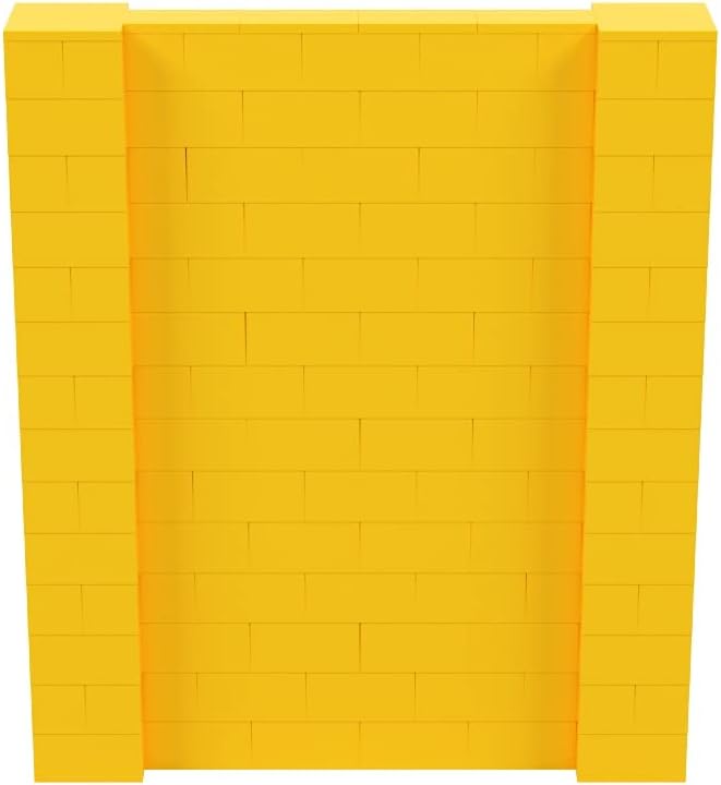 EverBlock 6’ x 7’ Wall Kit | Modular Building Blocks | Wall System for Building, Display & Structures | Room Divider & Partition | Easy to Connect & Reuse | Indoor & Outdoor Use | Yellow