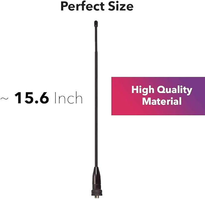 Dual Band Radio Antenna 15.6 inch VHF/UHF (144/430mhz) - Handheld Ham Radio Antenna, Suitable with Baofeng - Antenna Upgrade for Walkie Talkie UV5R, UV82 and Other Models with SMA-Female Connectors
