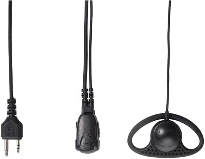 2 Pack Walkie Talkie Earpiece Compatible with Midland GXT1000VP4 LXT600VP3 GXT1050VP4 GXT1000XB with Mic PTT Security D Shape Headsets